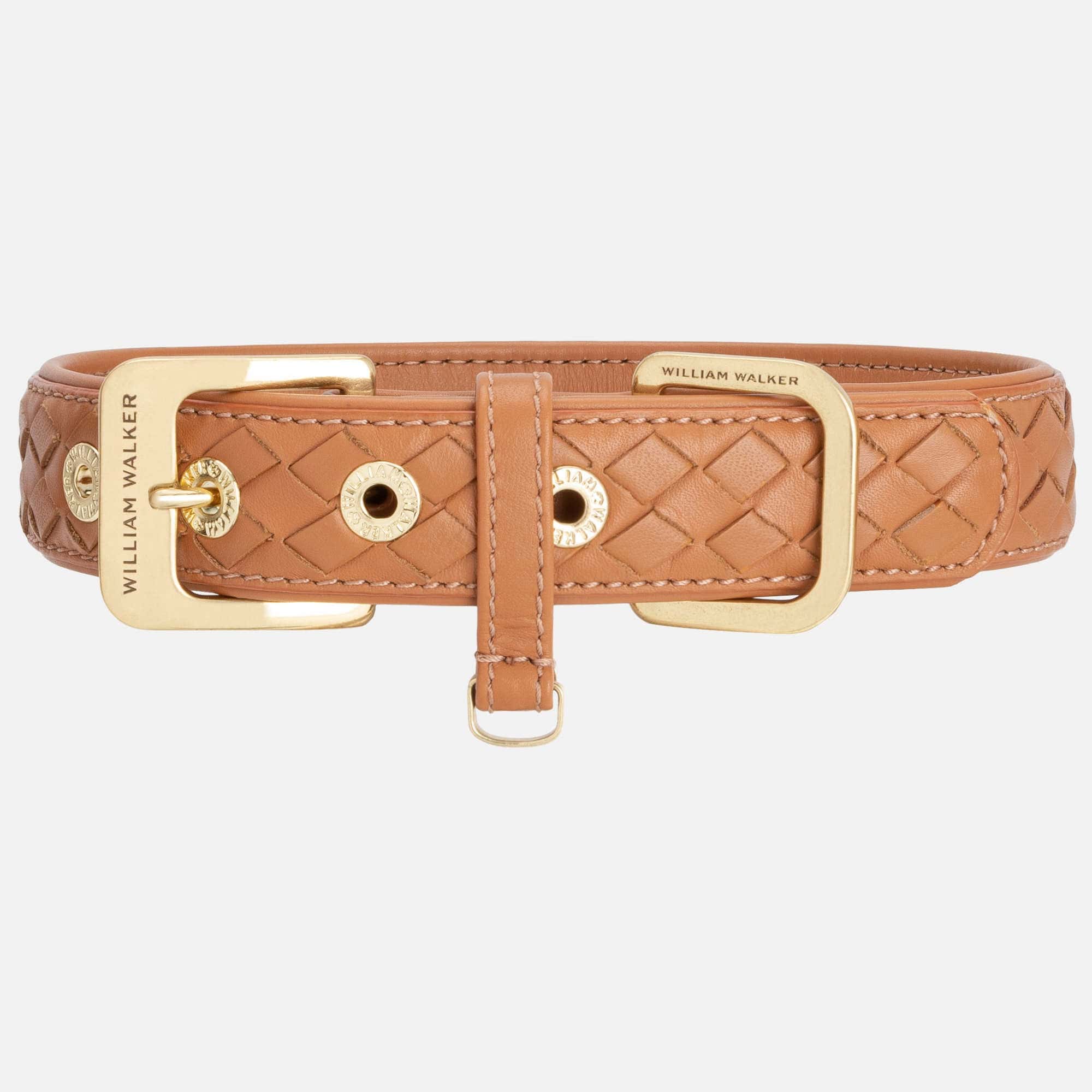 William Walker Leder Hundehalsband Prestige Caramel